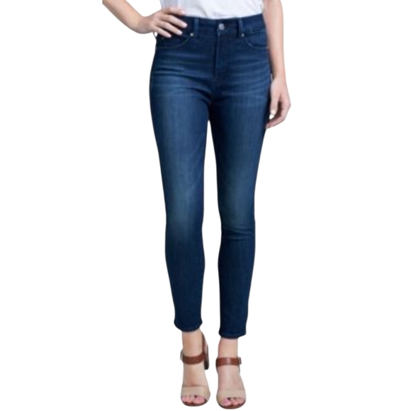 Seven7 Blue Skinny High Rise Denim Jeans Size 14 - Picture 1 of 5